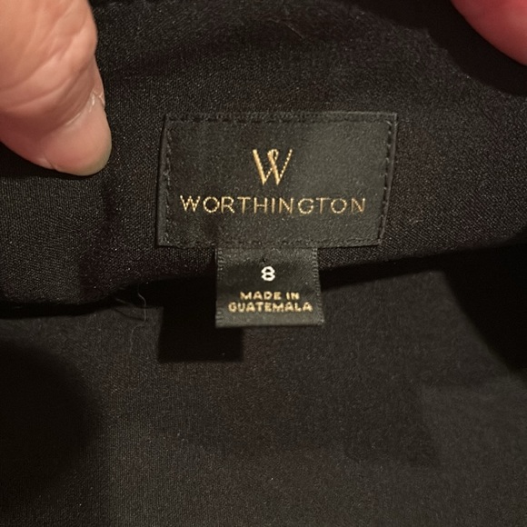 Worthington sz 8 Lined Cotton Skirt, Back Zipper and Pockets - Picture 4 of 5